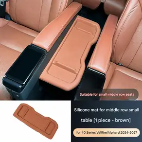 Toyota Alphard Vellfire 40 시리즈 중간 행용 자동차 음료 홀더 소형 테이블 패드 트레이 세척 가능한 실