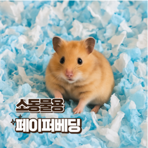 포근포근 종이베딩 햄스터 리틀띵즈 컬러 페이퍼 믹스 피그미다람쥐 슈가글라이더 스카이블루