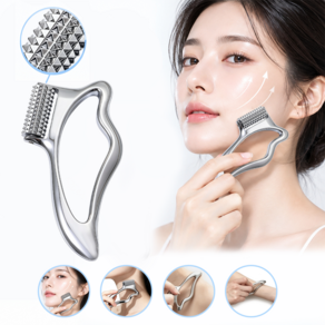 KIBOER 다기능 페이스 롤링 니들 괄사 마사지기 얼굴 바디 마사지 롤러 홈케어템
