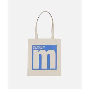 MANHATTAN RECORDS 맨하탄레코즈 Manhattan Records M Logo Eco Bag - Beige