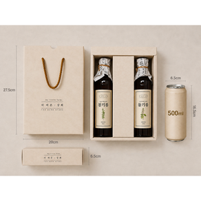 HACCP 인증 [ 고급 선물세트 ] 국내산 전통 참기름+들기름ml 프리미엄 선물세트 국내산 참깨 들깨 100%