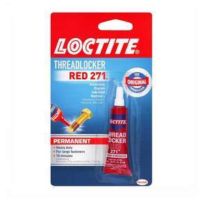 Loctite 쓰레드라커 6ml 1팩 레드 Loctite Threadlocker Red 271 - Permanent Thread Lock Glue for Nuts Bolts &