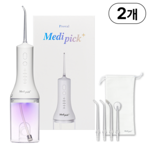 [2026최신형] 메디픽 구강세정기 저자극 5단계 물치실 UV살균 휴대용+고급파우치+팁4종
