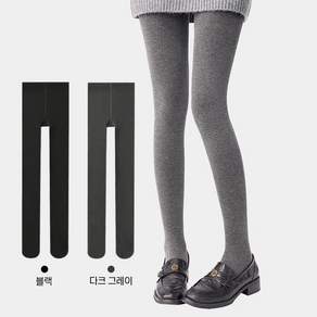 타리홈스 골지 겨울 여성 기모 스타킹 타이즈 고탄력 1+1