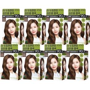 려 두피편한 검은콩 염색약 6.0 내추럴브라운x8개 무PPD 비건순한새치염색 두피모발케어 발색력