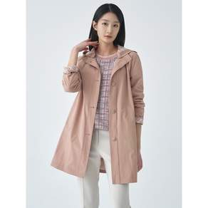 지센 여성 스판 후드 탈착 코트 LCCAO222