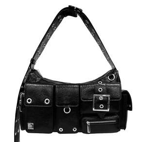 [국내정품] 블랙 퍼플 숄더백 포트리스 백 Fortress Bag_Black 114902