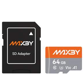 마이크로SD카드 128G 64G 32G 고속 블랙박스용 V30 U3 4K CCTV 홈캠 드론 호환 SD어댑터 포함 MAXBY 맥바이