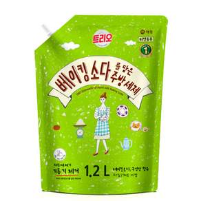트리오 베이킹소다를 담은 주방세제