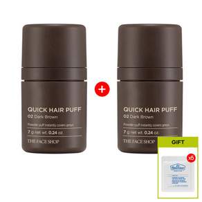 [2개묶음] 더페이스샵 퀵 헤어 퍼프 (색상 선택) + 닥터벨머 아크네 클렌징폼 1.5ml x 5매