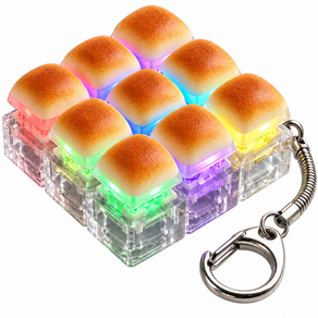 카로히포 led 딸깍이 식빵 키캡 키링 9구