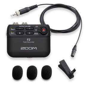 ZOOM F2B 32bit 줌 초소형 필드 레코더 플로트 녹음 대응 라벨리아 마이크 부속
