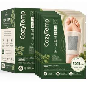 CozyTemp 쑥 발패치 천연 죽초액 풋패치 발바닥 케어 50매
