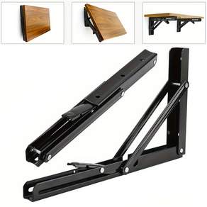 블랙코팅 접이식 선반대 고하중 브라켓 GA 300mm 2개