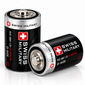 SWISS D형 망간 R20 후레쉬 건전지