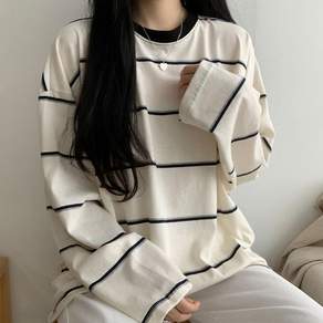 바이누아 스트라이프 루즈핏 티셔츠
