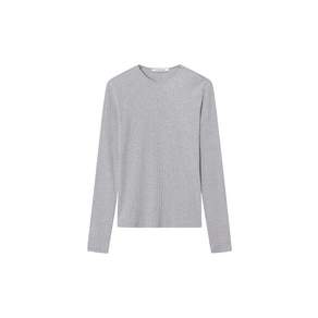 LE17SEPTEMBRE CLEAN 클린 RIBBED 리브드 T-SHIRT 티셔츠 반팔티 [GREY 그레이]
