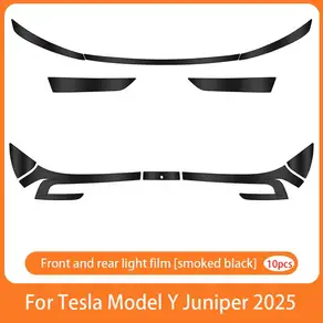 Tesla Model Y Juniper 2025 TPU 검정색 헤드 라이트 미등 안개등 보호 필름 수정 검정색 변경 필름
