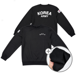 로카 맨투맨 roka 남녀공용 긴팔 코리아 아미 캐주얼 상의