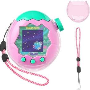 Clear Case for 다마고치 파라다이스 Tamagotchi Paradise with Built-in Screen Protector & Lanyard