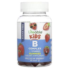 라이퍼블 키즈 B 콤플렉스 비타민C Kids B Complex VitaminC 구미젤리 네추럴 딸기맛 60개