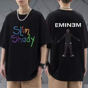 남녀공용 Eminem EP 앨범 반팔티 (애미넴 Slim Shady 티셔츠)
