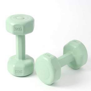 iRho 컬러 육각 아령 2개 세트 그린 3kg 근육운동아령