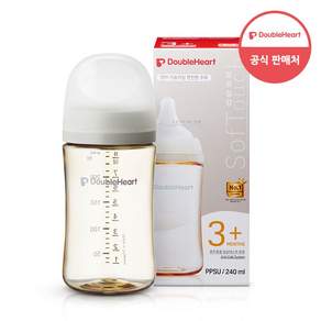 더블하트 모유실감 3세대 PPSU 모먼트 젖병 싱글팩(젖꼭지포함)