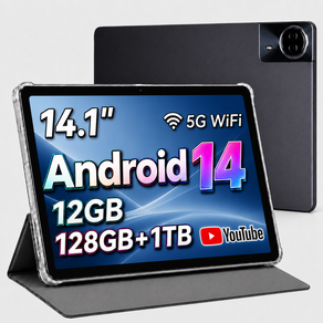 14.1인치 대화면 안드로이드 태블릿PC 4K OLED 12GB RAM 128GB 4G LTE WiFi 12000mAh 유튜브 인강 업무용