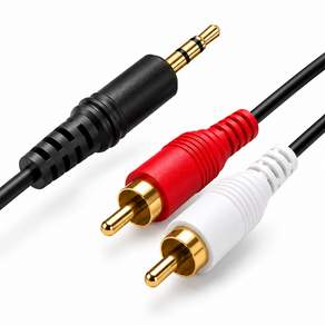 3.5mm 스테레오 케이블 2RCA 오디오 앰프 연결 선