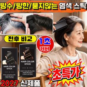 새치 커버 스틱 머리 새치커버 1위 머리부분스틱 흰머리 커버 염색 스틱 여성 정수리 흑채1위제품 헤어염색스틱 1위 바르는 염색약 묻지않는 바르는 염색약 27년신상