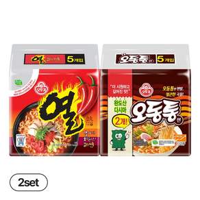 오뚜기 오동통면x10개+열라면x10개, 20개 - 봉지라면