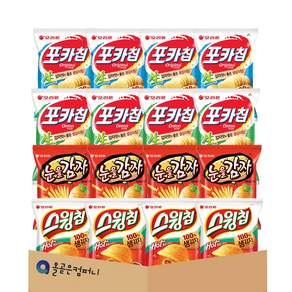오리온 포포눈스 4종 16팩 미니스낵 (포카칩 50g +포카칩 어니언 50g +눈을감자 36g +스윙칩 볶음고추장 45g ) 미니과자모음 과자세트