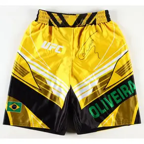 UFC 레트로 찰스 올리베이라 서명 도 브롱스 커스텀 파이트 쇼츠 남녀 MMA 옥타곤 케이지 오버사이즈 주짓
