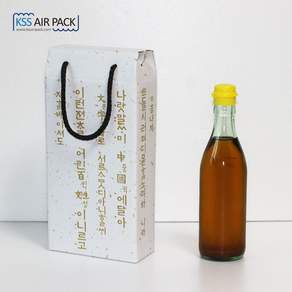 [Kss에어팩] 훈민정음 참기름 상자 & 들기름 ( 2구 ) 박스 ( 20장 / 40장 ) 하단접착 하단원터치조립 병 포장 기름병 소주병 프리미엄 고급