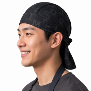 국산 셰프 쿨링 헤드랩 메쉬 스판 주방 두건