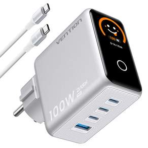 벤션 DASH Pro 100W GaN 디스플레이 PD PPS 멀티 고속충전기 물리 보호 접지형 삼성 초고속 충전 3.0 지원