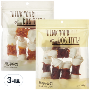 띵크유어도그티 강아지 중형 치킨우유껌 + 오리우유껌