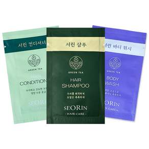 댕기머리 일회용 서린 샴푸 100개+린스 100개+바디워시 100개 여행용 휴대용 세면도구