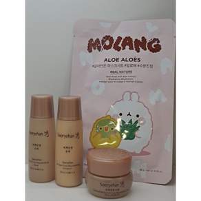 더페이스샵 몰랑이 마스크팩 주문시 수려한 비책진생여행용 3종(수액(25ml)+유액(25ml)+(크림 10ml)휴대용3종)을 드립니다. 여성기초세트