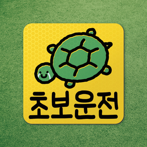 왕 초보 운전 반사 자석 스티커 탈부착 차량 면허 연수 노랑 마그네틱 마그넷 자동차