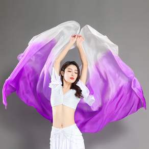 밸리댄스 그라데이션 베일 무지개색 무용용 스카프 무대 공연 소품