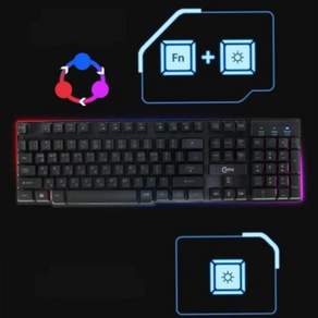 가성비키보드 LED 컬러 게이밍 키보드 저소음 비키 생활방수 USB 79000EA 1EA