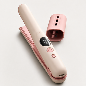 Darlisex 무선 미니 고데기 고급형 세라믹 코팅 매직기 USB 휴대용 앞머리 고데기