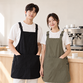 리빙스타일 완벽커버 업소용 식당 주방 방수 앞치마