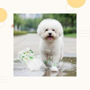 실외용 방수 강아지신발 비오는날용 일회용커버 산책용 반려견발커버