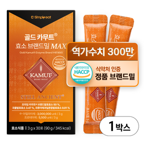 골드 카무트효소 브랜드밀 MAX 정품 식약처인증 HACCP 300만 역가수치
