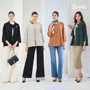 에꼴드파리 자켓 2종 + 스카프 + 브로치까지 26FW 최신상 여성 자켓 2종