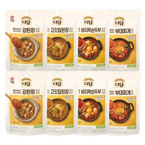다담 찌개양념 (강된장+고깃집된장+순두부+부대찌개) 130g x2