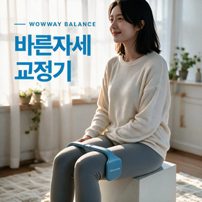Wowway 다리꼬기 방지 다리 교정 밴드 6단계 조절 바른 자세교정기 [2세대]